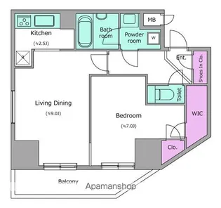 レジディア町屋【6階】の間取り