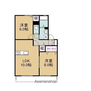 ヴィラフローラⅡ【1階】の間取り