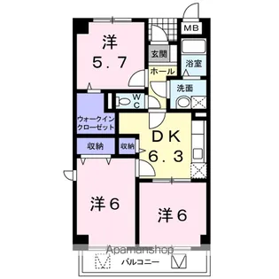 バグース.S.ザオウ【2階】の間取り