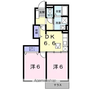 プリティ・メゾン【1階】の間取り