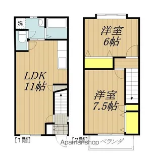 長野県下伊那郡松川町元大島【テラスハウス】の間取り