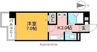 GRANDCOURT鷹匠町【8階】の間取り