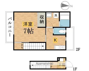 プルーリオン大横町【H号室】の間取り