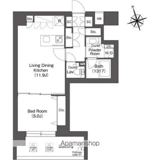 東京都練馬区東大泉2丁目【マンション】の間取り
