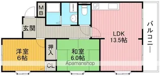 パルフェ上野西【1階】の間取り