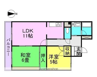 グランセーブル高岳【403号室】の間取り