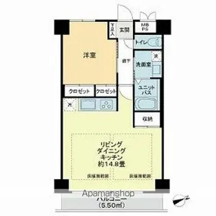 ライオンズマンション大倉山【2階】の間取り