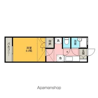ウイング白金C【1階】の間取り