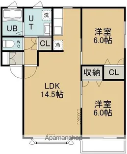 コーポノウブル【1階】の間取り