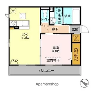 ホワイトコーストポロ【1階】の間取り