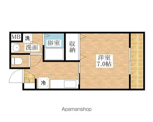 社会人限定 メゾンひねの【203号室】の間取り