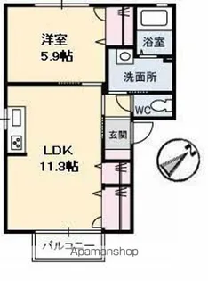 エムアールイーG棟【2階】の間取り
