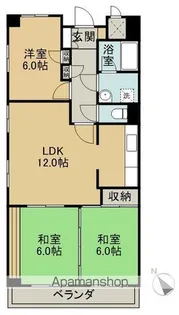 ルミエールⅡ己斐本町【504号室】の間取り