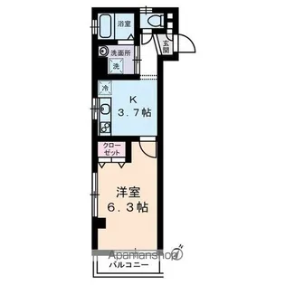 グランドール北上野【4階】の間取り
