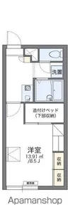 レオパレス新琴似6条【2階】の間取り