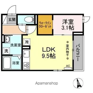 DーHILLS中沢【2階】の間取り