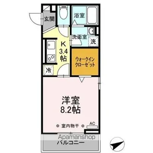 モンレーヴ住吉【3階】の間取り