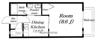ダイヤモンドシーダー八番館【102号室】の間取り