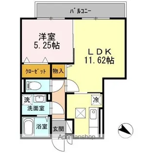 エスポワール B【1階】の間取り