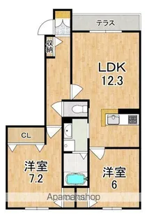 サンシャインヒルズ大谷【1階】の間取り