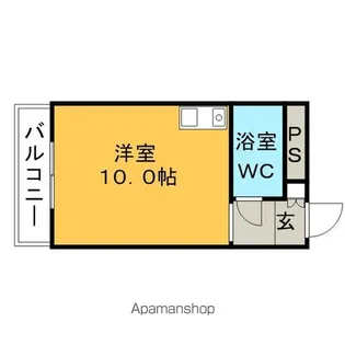 1Rの間取り画像