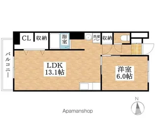 シャトー桐野【302号室】の間取り