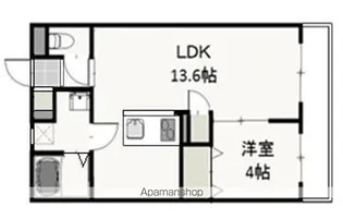 ポルト・ボヌール【5階】の間取り