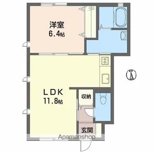 ブランシェM・K【1階】の間取り
