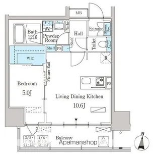 1LDKの間取り画像