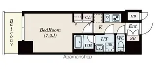 エス・キュート丸の内(S−RESIDENCE丸の内駅前NORTH【13階】の間取り