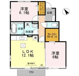 マティエール潮音 B棟【1階】の間取り