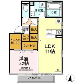 ディアコート早水 B棟【2階】の間取り