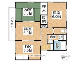 ジュセル稲木【2階】の間取り