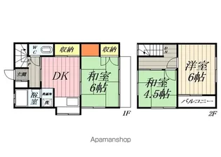 埼玉県三郷市早稲田5丁目【テラスハウス】の間取り