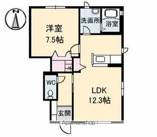 ヒカリハイツ B【1階】の間取り