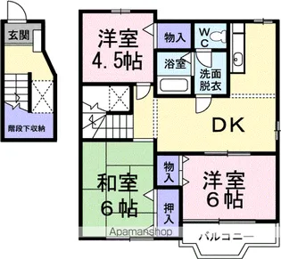 グランドールⅡ C【2階】の間取り
