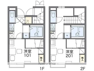 レオパレスボヌールS【103号室】の間取り