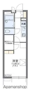 レオパレスヴィラ高須【304号室】の間取り