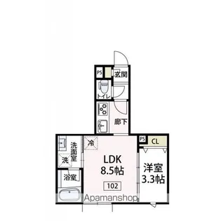 リジエール金沢八景【102号室号室】の間取り