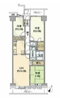 コスモ上福岡センターヒルズ【3階】の間取り