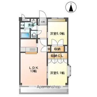 グレースヴィラ中吉野【4階】の間取り