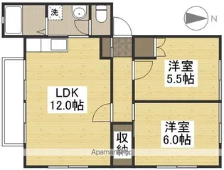 グリーンハウス B【2階】の間取り