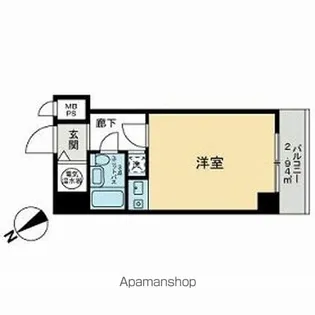 ライオンズプラザ芝公園【205号室】の間取り