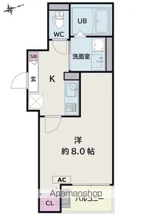 JACK KASUMIGASEKIHIGASHI Ⅰ【2階】の間取り