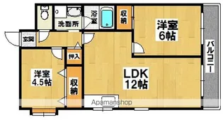 レジデンスレイク深井【403号室】の間取り