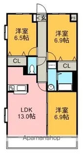 グランドソレーユ【3階】の間取り