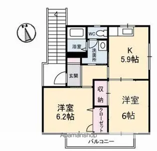 サンライフ光 D棟【1階】の間取り