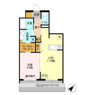 VESTA(ウェスタ)【203号室】の間取り