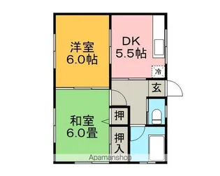 堤アパート【1階】の間取り