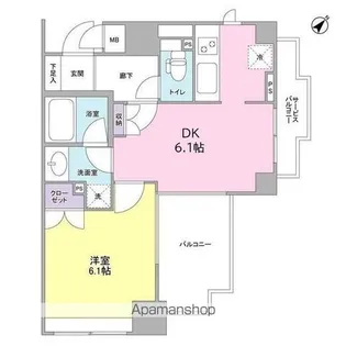 アルス恵比寿メイクス【6階】の間取り